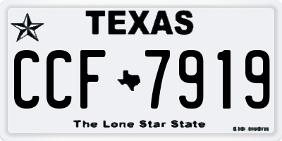 TX license plate CCF7919