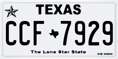 TX license plate CCF7929