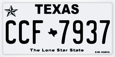 TX license plate CCF7937