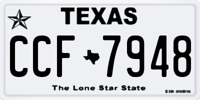 TX license plate CCF7948