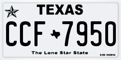 TX license plate CCF7950