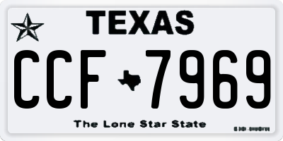 TX license plate CCF7969