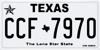 TX license plate CCF7970