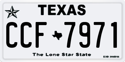 TX license plate CCF7971