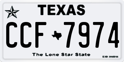 TX license plate CCF7974