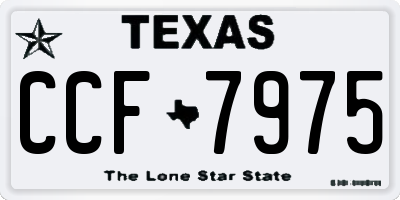 TX license plate CCF7975
