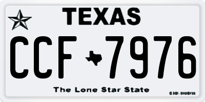 TX license plate CCF7976