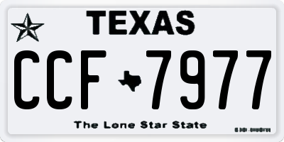 TX license plate CCF7977