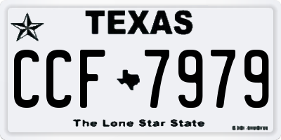 TX license plate CCF7979