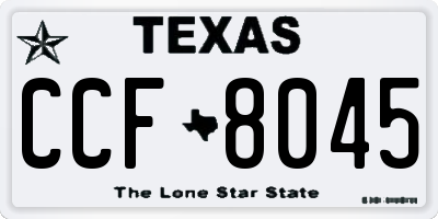 TX license plate CCF8045