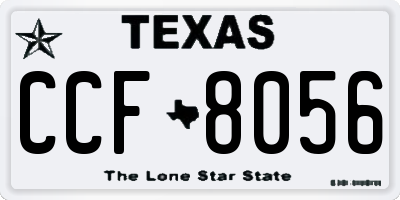 TX license plate CCF8056