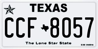 TX license plate CCF8057