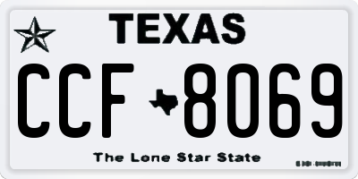 TX license plate CCF8069