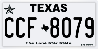 TX license plate CCF8079