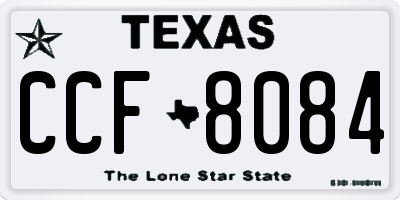 TX license plate CCF8084