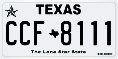 TX license plate CCF8111