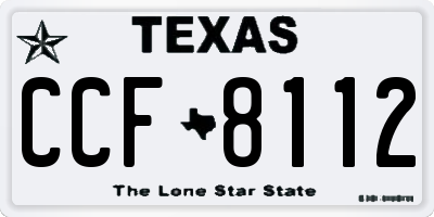 TX license plate CCF8112