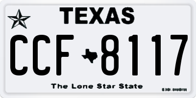 TX license plate CCF8117