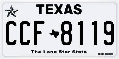 TX license plate CCF8119