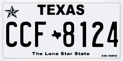 TX license plate CCF8124