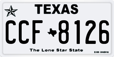 TX license plate CCF8126