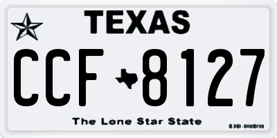 TX license plate CCF8127