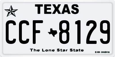 TX license plate CCF8129