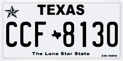 TX license plate CCF8130