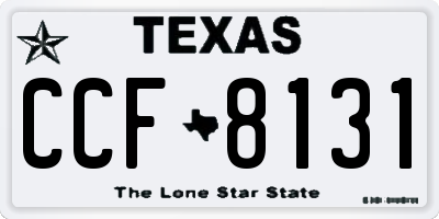 TX license plate CCF8131