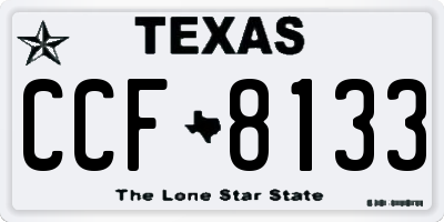 TX license plate CCF8133