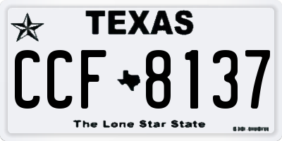 TX license plate CCF8137