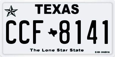 TX license plate CCF8141