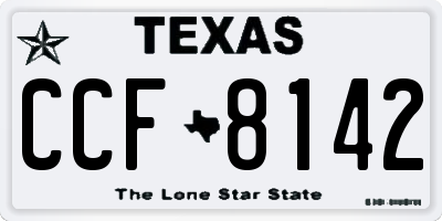 TX license plate CCF8142