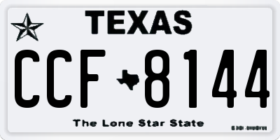 TX license plate CCF8144