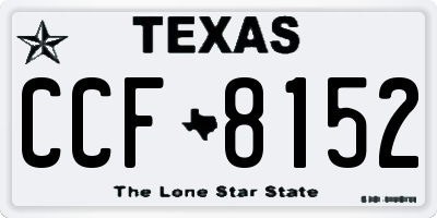 TX license plate CCF8152