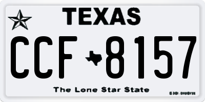 TX license plate CCF8157