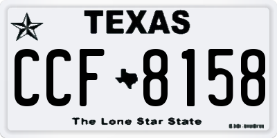 TX license plate CCF8158