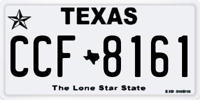 TX license plate CCF8161