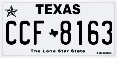 TX license plate CCF8163
