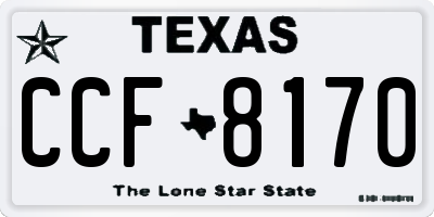 TX license plate CCF8170