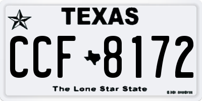 TX license plate CCF8172