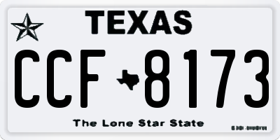 TX license plate CCF8173