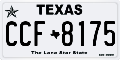 TX license plate CCF8175