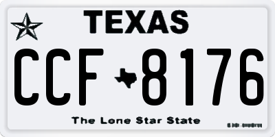 TX license plate CCF8176
