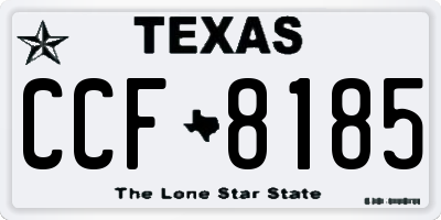 TX license plate CCF8185