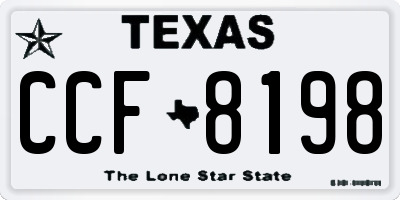 TX license plate CCF8198