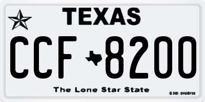 TX license plate CCF8200