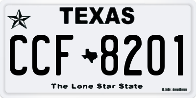 TX license plate CCF8201