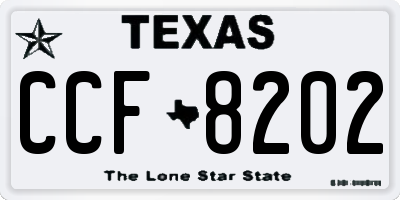 TX license plate CCF8202