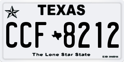 TX license plate CCF8212